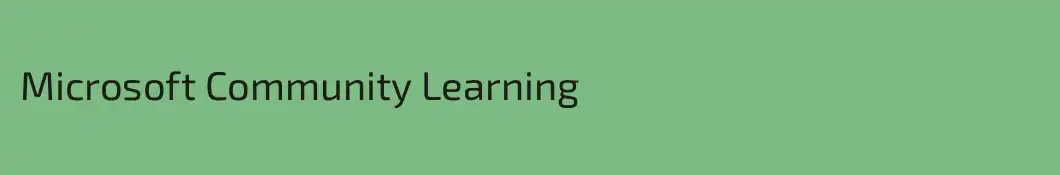 Microsoft Community Learning